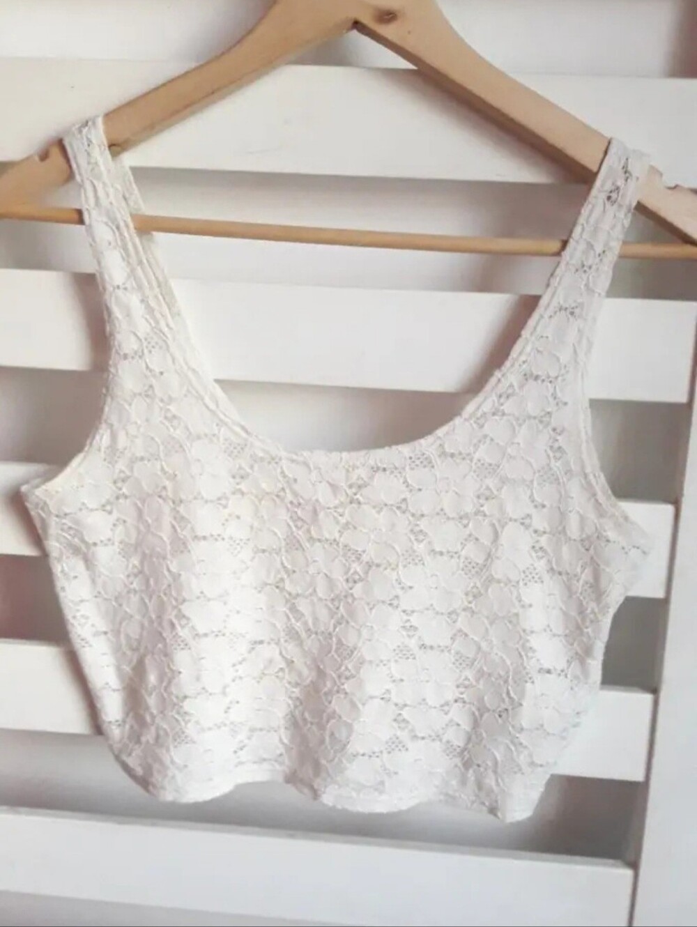 Hollister  Lace Crop Tank Top